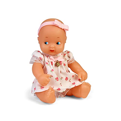 los Barriguitas - Carrito de Meriendas, Set de Juguete Infantil con muñeca pequeña bebé y un Carro de Estilo clásico Precioso, con Tartas de Juguete y Muchos Accesorios, +3 años, Famosa (700017019)
