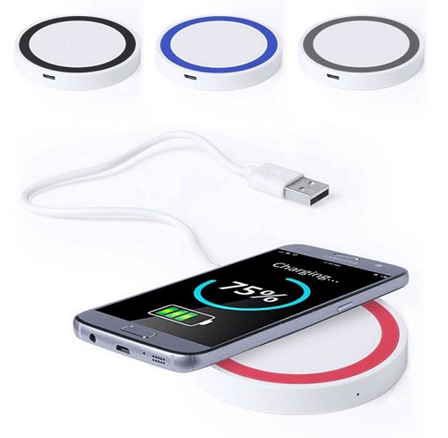 Lote de 10 Cargadores Inalámbricos Teléfonos Móviles - Cargadores Inalámbricos Baratos Wireless USB - Regalos, Detalles y Recuerdos Prácticos Originales para Hombres, Mujeres, Bodas, Bautizos