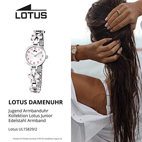 Lotus Reloj Analógico para Niñas de Cuarzo con Correa en Acero Inoxidable 15829/2