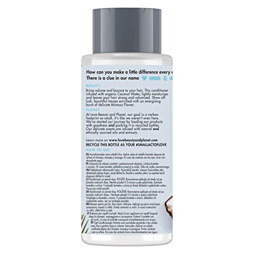 Love Beauty and Planet Volume & Bounty Acondicionador agua de coco & flor de mimosa 400ml