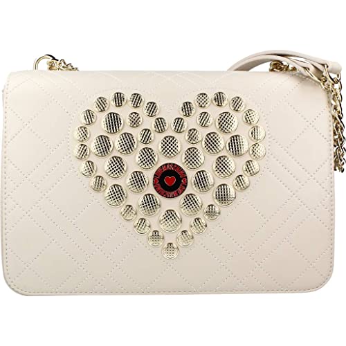 Love Moschino Borsa A Spalla, Bandolera para Mujer, Blanco Perla (ral 1013)
