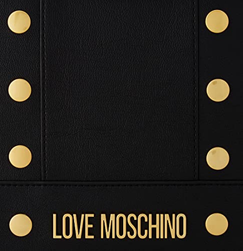 Love Moschino Borsa a Spalla da Donna, Bolso de Hombro para Mujer, colección otoño-Invierno 2021, Negro, Talla única