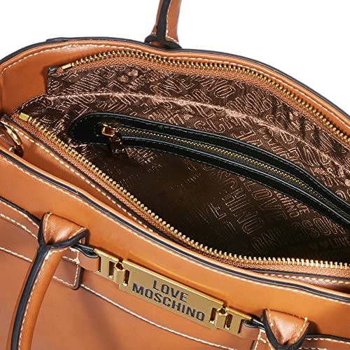 Love Moschino Colección Otoño Invierno 2021, Bolso de Hombro para Mujer, Cuero, Talla única