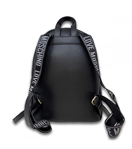 Love Moschino Colección Otoño Invierno 2021, Mochila para Mujer, Negro, Talla única