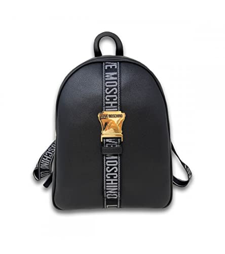 Love Moschino Colección Otoño Invierno 2021, Mochila para Mujer, Negro, Talla única