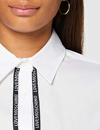 Love Moschino Hemd Bluse, Optical White, 40 para Mujer