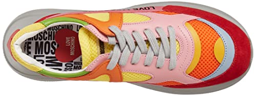 Love Moschino Nuova pre-Collezione Primavera Estate 2022, Zapatillas Deportivas Mujer, Naranja, 38 EU