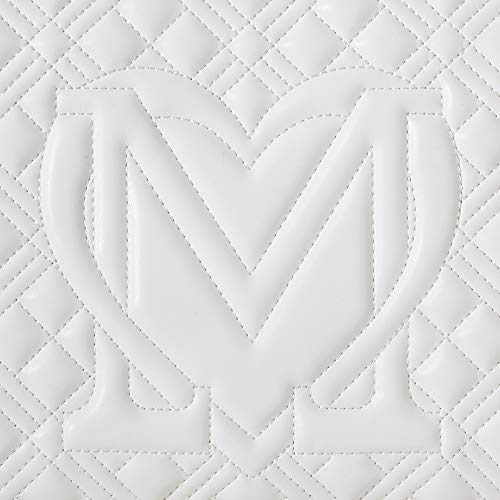 Love Moschino Precollezione ss43, Bolso Shopper de Mujer PU New Shiny Quilted, Color Blanco, Normal