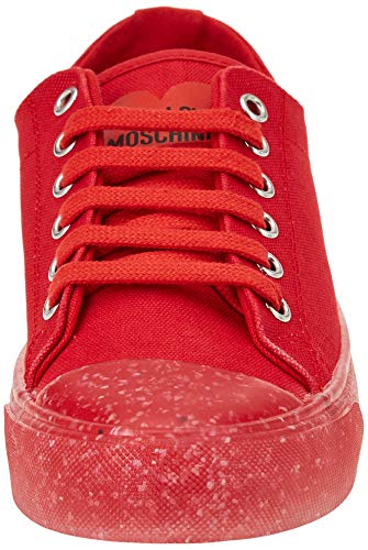 Love Moschino Sneakers Recycle, Zapatillas Deportivas Mujer, Rojo, 35 EU