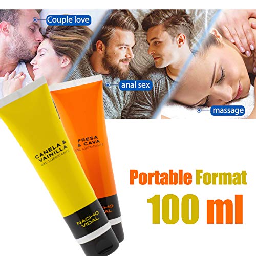 Lubricante Sexual - 100 ml - Lubricante Base Agua - Gel hidratante - Combate la Sequedad Íntima - Con Ingredientes Naturales - Canela y Vainilla - Apto para Veganos