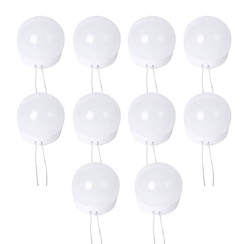 Luces De Espejo De Tocador Maquillaje Led Kit Usb Cable Hollywood, 10 Bombillas Dimmable 3 Modos De Color y 10 De Brillo, Para Diy Maquillaje Espejos Vestidor Baño Luz (Sin Espejo y Cargador Usb)