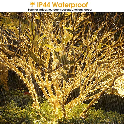 Luces Navidad Exterior, Elegear 100M 1000 LEDs Guirnalda Luces Exterior, IP44 Impermeable Luces Navidad, Guirnalda Decoracion con 8 Modo para árboles de Navidad, Fiestas, Jardines,Casa