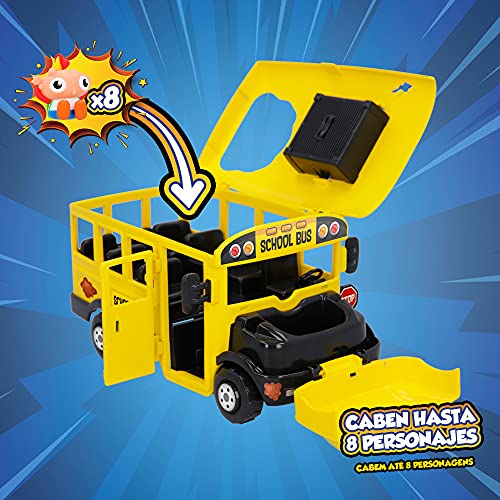 LUCKY BOB El Bus Escolar | Playset con 1 Autobús vehículo con múltiples interacciones y 2 Figuras exclusivas de Lucky Bob - Juguetes y regalos para niños +3 años