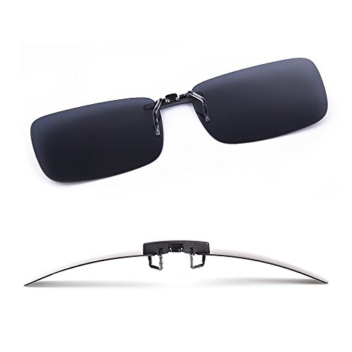 LUFF Polarizado Clip Unisex en Gafas de Sol para Anteojos Recetados-Buen Estilo de Clip Gafas de Sol para la Miopía Gafas al Aire Libre/Conducción/Pescar (Azul)