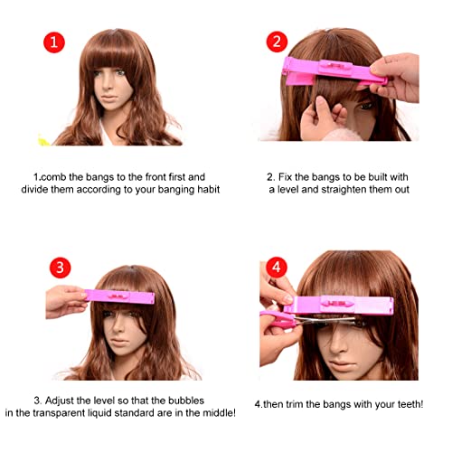 LuLiyLdJ Asistente de peluquería avanzado con clip para cortar fácilmente el cabello largo, juego de herramientas profesionales de peluquería, modelo (rosa)