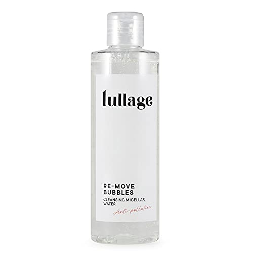 LULLAGE Agua Micelar Desmaquillante y Limpiadora Facial Piel Mixta - Grasa, 200 ml | Tratamiento VEGANO y Natural | Solución Micelar Purificante, Combate la Polución en la Piel, Re-move Bubbles