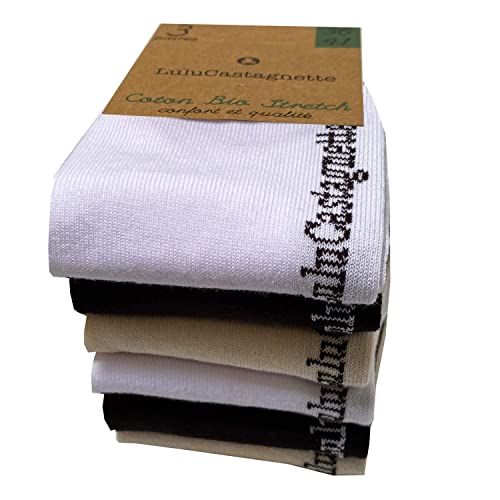 Lulu Castagnette - Calcetines cortos para mujer (algodón orgánico, 6 pares) surtidos 36-41