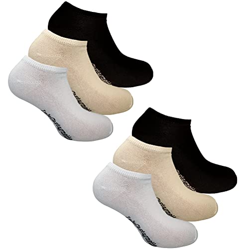 Lulu Castagnette - Calcetines cortos para mujer (algodón orgánico, 6 pares) surtidos 36-41