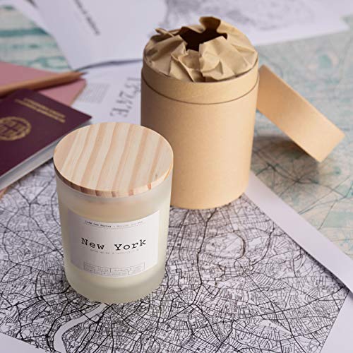Lumaland Luma Lab Vela Perfumada City - Nueva York - Recuerdos de tu Lugar Favorito en Casa - 100% Cera de Soja - Vegana, Sostenible y Elegante - Aroma de Vainilla, Manzana y Frambuesa