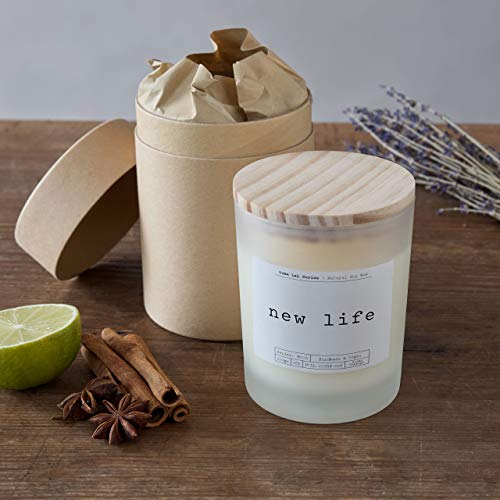 Lumaland Luma Lab Velas Perfumadas Moods - Nueva Vida - Fragancias para Cada Ocasión - 100% Cera de Soja - Sostenible, Elegante y Vegana - Aroma de Vainilla y Sándalo