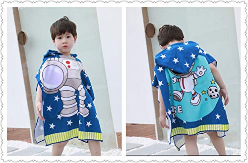 Lumsinker Toallas de baño para niños Natación Poncho de playa Bata de, 2 piezas de cocodrilo de astronauta, Talla única
