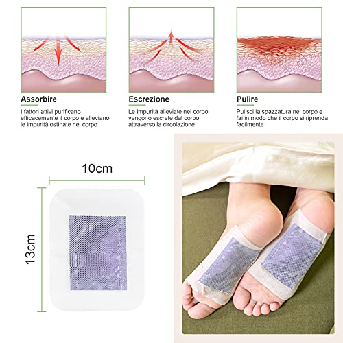 LUNEKUCK Parches Desintoxicantes Para Pies Parches Detox Para Pies Parches Para Pies 100% Natural Parche de Desintoxicación Pies Alivia Dolor Elimina Toxina Mejora Sueño Salud 30 Unidades de Lavanda