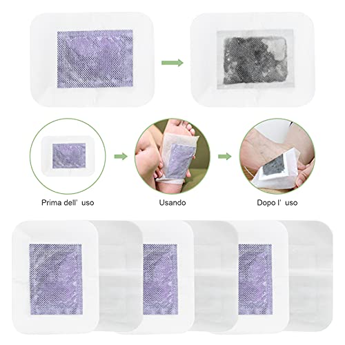 LUNEKUCK Parches Desintoxicantes Para Pies Parches Detox Para Pies Parches Para Pies 100% Natural Parche de Desintoxicación Pies Alivia Dolor Elimina Toxina Mejora Sueño Salud 30 Unidades de Lavanda