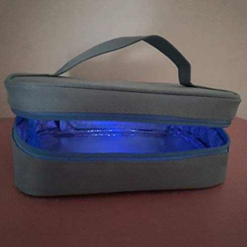 LUOEM Bolsa Desinfectante UV Limpiador Caja de Desinfección Ultravioleta Estuche para Teléfono Celular Cepillo de Dientes Joyas Ropa Interior (Azul)