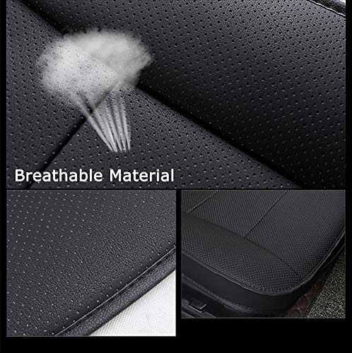 LUOLLOVE Fundas Coche Asientos Universales, Interior de Lujo del Coche Fundas Asientos Coche Delantero Súper Suave Cómodo,Protectors Asientos Coche de Cuero de la PU (2 Piezas Gris)