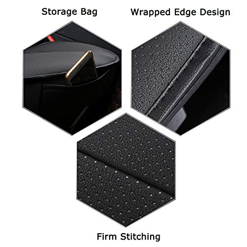 LUOLLOVE Fundas Coche Asientos Universales, Interior de Lujo del Coche Fundas Asientos Coche Delantero Súper Suave Cómodo,Protectors Asientos Coche de Cuero de la PU (2 Piezas Gris)