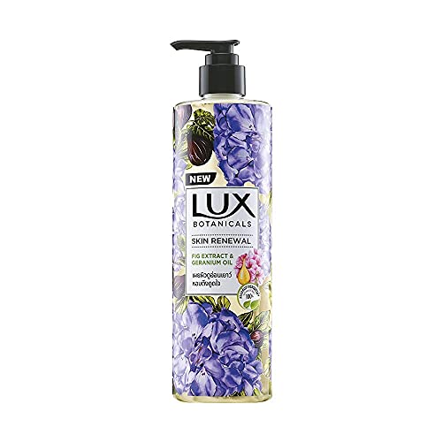 Lux Botanicals Gel de Ducha Skin Renewal (450ml) | Extracto de Higo y Aceite de Geranio | Escapada al Mediterráneo | Piel Luminosa y Sutil