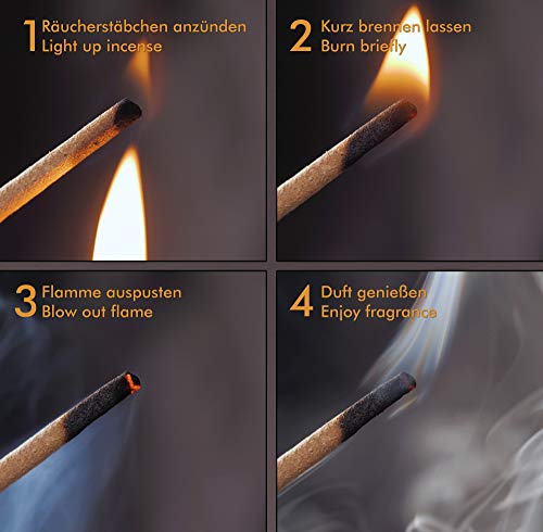 Luxflair Varillas de incienso premium de eucalipto, juego XL con 10 paquetes de 8 varillas de incienso (80 unidades), larga duración de combustión de aprox. 45 min