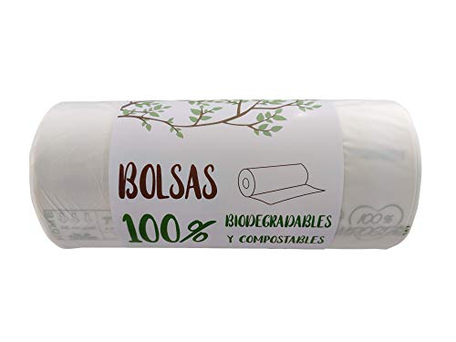 Luxos Packaging 250 Bolsas 35x45cm (SIN ASAS) Biodegradables y Compostables para uso profesional o doméstico, certificación alimentaria y OK COMPOST por TUV Austria