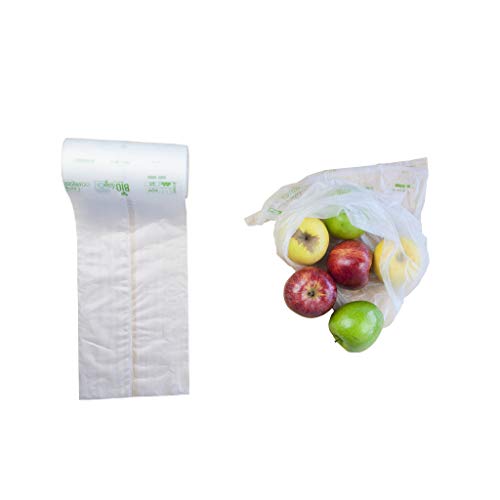 Luxos Packaging 250 Bolsas 35x45cm (SIN ASAS) Biodegradables y Compostables para uso profesional o doméstico, certificación alimentaria y OK COMPOST por TUV Austria