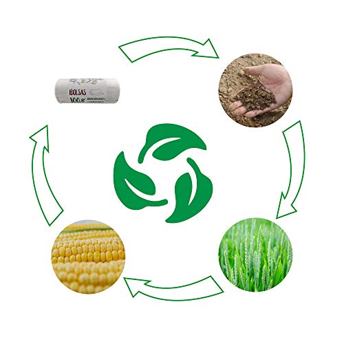 Luxos Packaging 250 Bolsas 35x45cm (SIN ASAS) Biodegradables y Compostables para uso profesional o doméstico, certificación alimentaria y OK COMPOST por TUV Austria