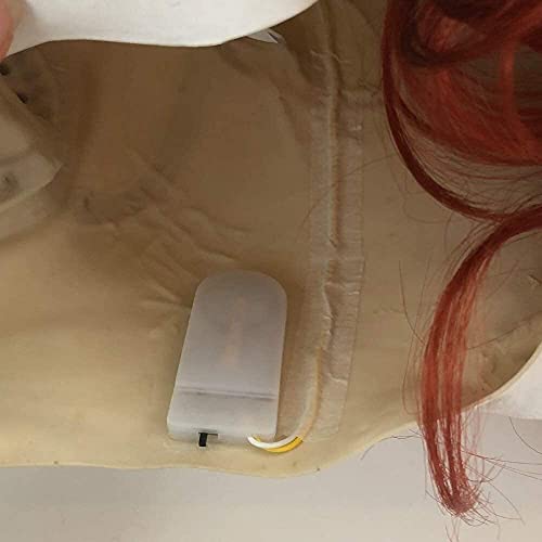 LVLUOKJ Halloween Payaso Espeluznante Pennywise IT Máscara, Partido Accesorio de Disfraces, Máscara Aterradora Casa Embrujada Cosplay Decoraciones, IT Máscara de Látex con Luces