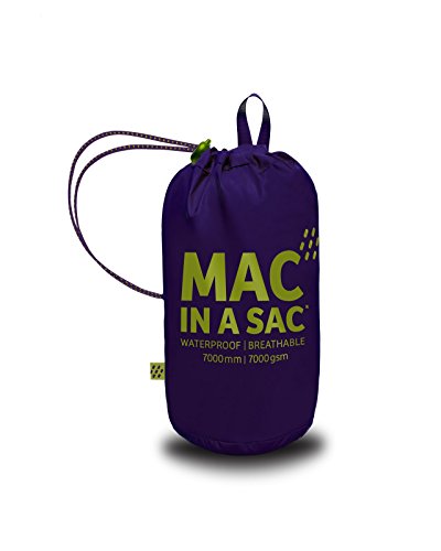 Mac in a Sac Chaqueta de Packaway impermeable Unisex de origen (Uva, XS)