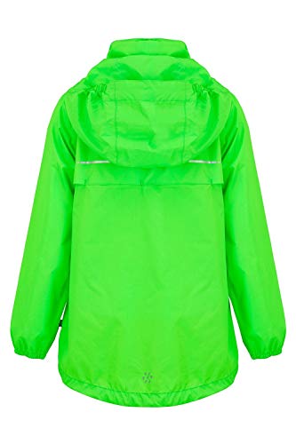Mac in a Sac Mini Origin II - Packable Waterproof Jacket, Chaqueta impermeable Unisex Niños, Neon Green, 11-13 Years