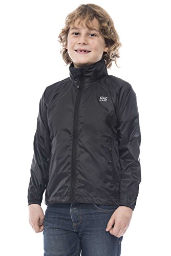 Mac in a Sac Origen MINI chaqueta de Packaway impermeable Unisex (Azabache, 2-4 Years)