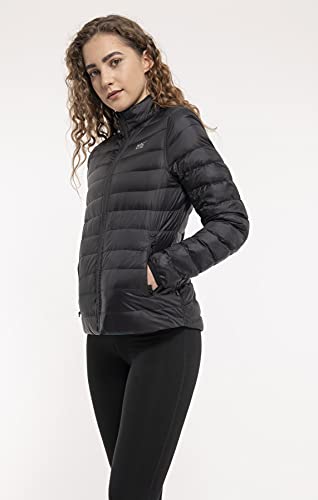 Mac in a Sac Polar-Daunenjacke Chaqueta de plumón, Mujer, Negro Profundo, Azul y Verde, Extra-Small