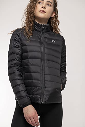Mac in a Sac Polar-Daunenjacke Chaqueta de plumón, Mujer, Negro Profundo, Azul y Verde, Extra-Small
