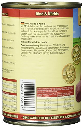 Mac 's & Calabaza de Vacuno, 6 Pack (6 x 400 g)