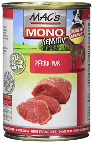 Mac 's Mono Sensitive Caballo Pur, 6 Pack (6 x 400 g)