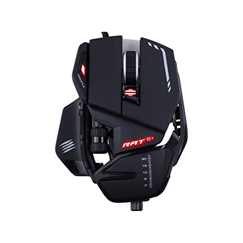Mad Catz R.A.T. 6+ - Ratón (mano derecha, Óptico, USB, 12000 DPI, 12000 pps, Negro)