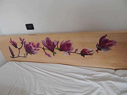 Magnolia Flowers Wall Sticker 70x50cm Trendy Creative Hall Wallpaper DIY Pasta floral para Bedr