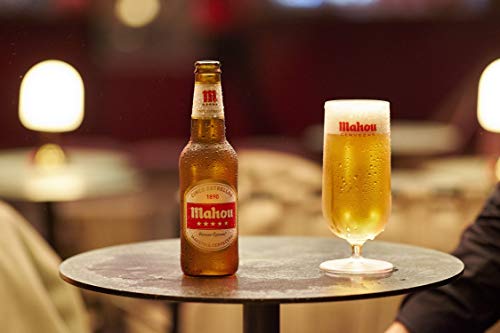 Mahou - 5 Estrellas - Cerveza Dorada Lager, 5.5% de Volumen de Alcohol, Pack de 12 x 33 cl