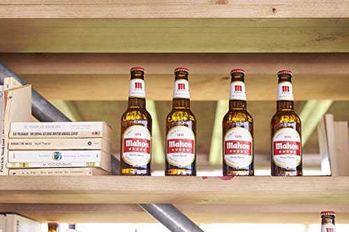 Mahou - 5 Estrellas - Cerveza Dorada Lager, 5.5% de Volumen de Alcohol, Pack de 12 x 33 cl