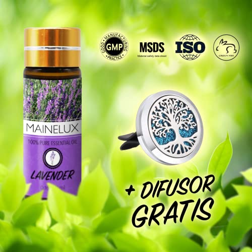 MAINELUX Juego de Aceites Esenciales (15 Piezas 100% Lavanda Pura, Eucalipto, Jazmín, Naranja, Sándalo, Menta, Vainilla, Ylang, árbol de Té, Canela, Romero, Geranio, Clavo, Sakura, Pachuli