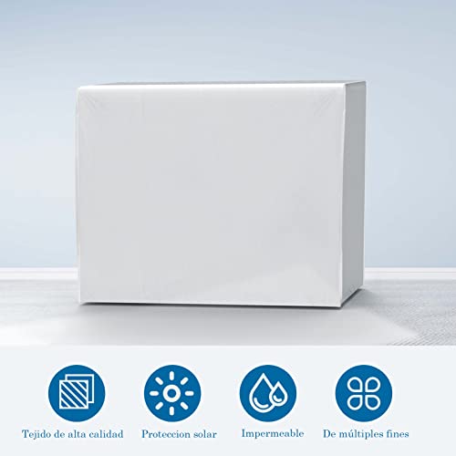 Majome Cubre Aire Acondicionado Exterior, Funda para Aire Acondicionado Tapa Cubierta Protectora Outdoor Impermeable, Antipolvo, Protector Solar por Hogar, Oficina