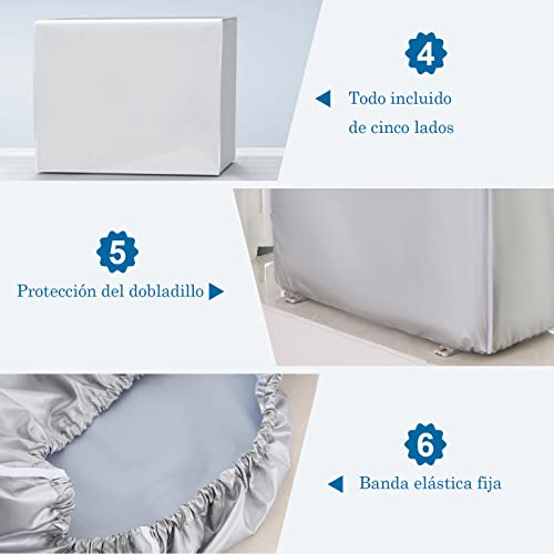Majome Cubre Aire Acondicionado Exterior, Funda para Aire Acondicionado Tapa Cubierta Protectora Outdoor Impermeable, Antipolvo, Protector Solar por Hogar, Oficina